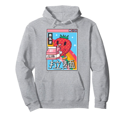 Strawberry Milk Rainbow Digital Japan Hoodie - Casual Everyday Wear Unisex - T-Shirt, Sweatshirt, Hoodie