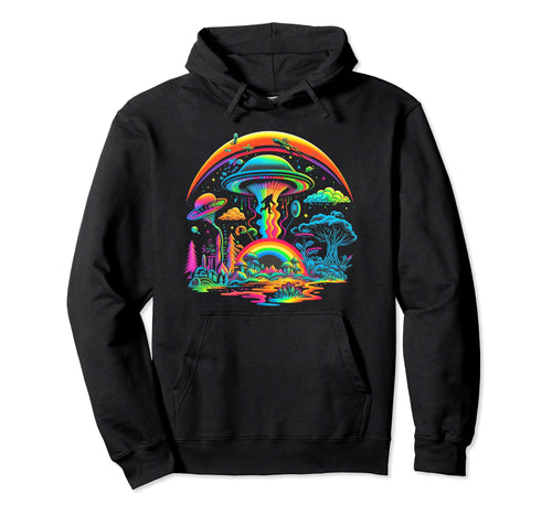 Ufo Funny Bigfoot Sasquatch 80S 70S Hoodie - Novelty Apparel for Adults - T-Shirt, Sweatshirt, Hoodie