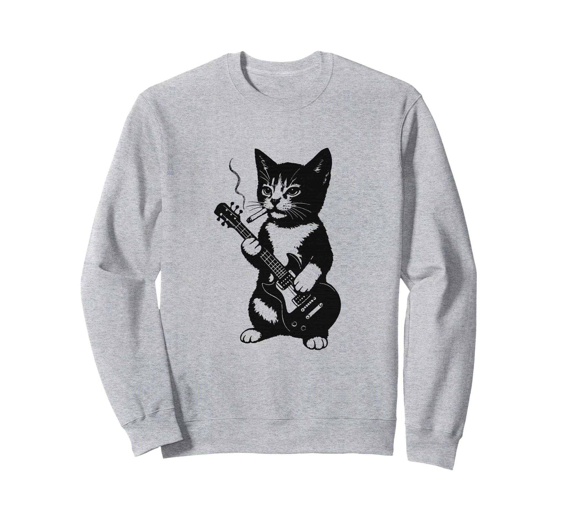 Smoking Cat Punk Rock Y2K Kitten Sweatshirt - Streetwear Style for Adults - T-Shirt, Sweatshirt, Hoodie