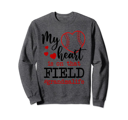 My Heart Is That Field Ballpark Sweatshirt - Aesthetic Graphic for Adults - T-Shirt, Sweatshirt, Hoodie