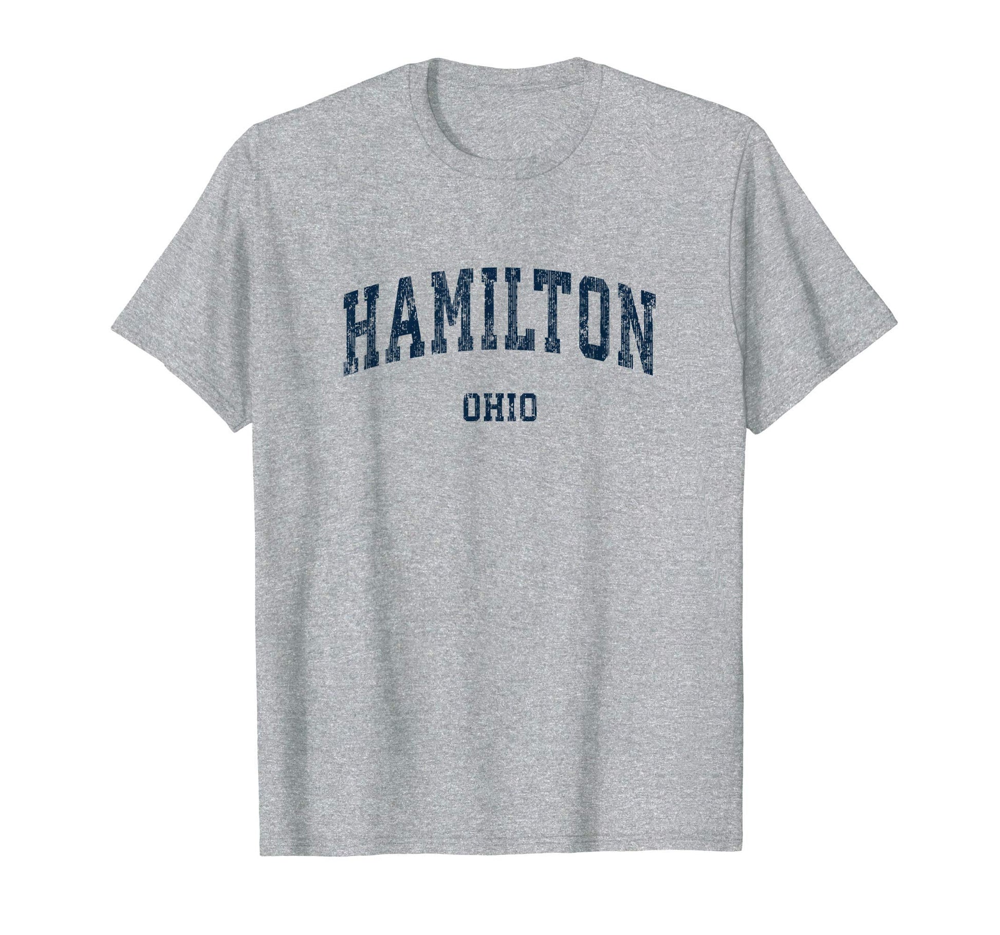 Hamilton Ohio Oh Varsity Sports Navy T-Shirt - Fun Novelty Design Men Women - T-Shirt, Sweatshirt, Hoodie