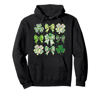 St Patricks Day Lucky Green Shamrock Hoodie - Minimalist Print for Adults - T-Shirt, Sweatshirt, Hoodie