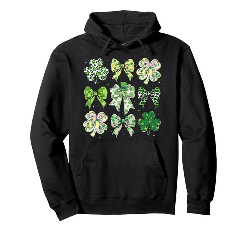 St Patricks Day Lucky Green Shamrock Hoodie - Minimalist Print for Adults - T-Shirt, Sweatshirt, Hoodie