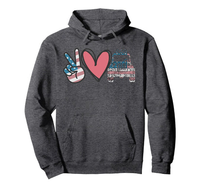 Support Peace Love Peace Love Hoodie - Fun Novelty Design for Adults - T-Shirt, Sweatshirt, Hoodie