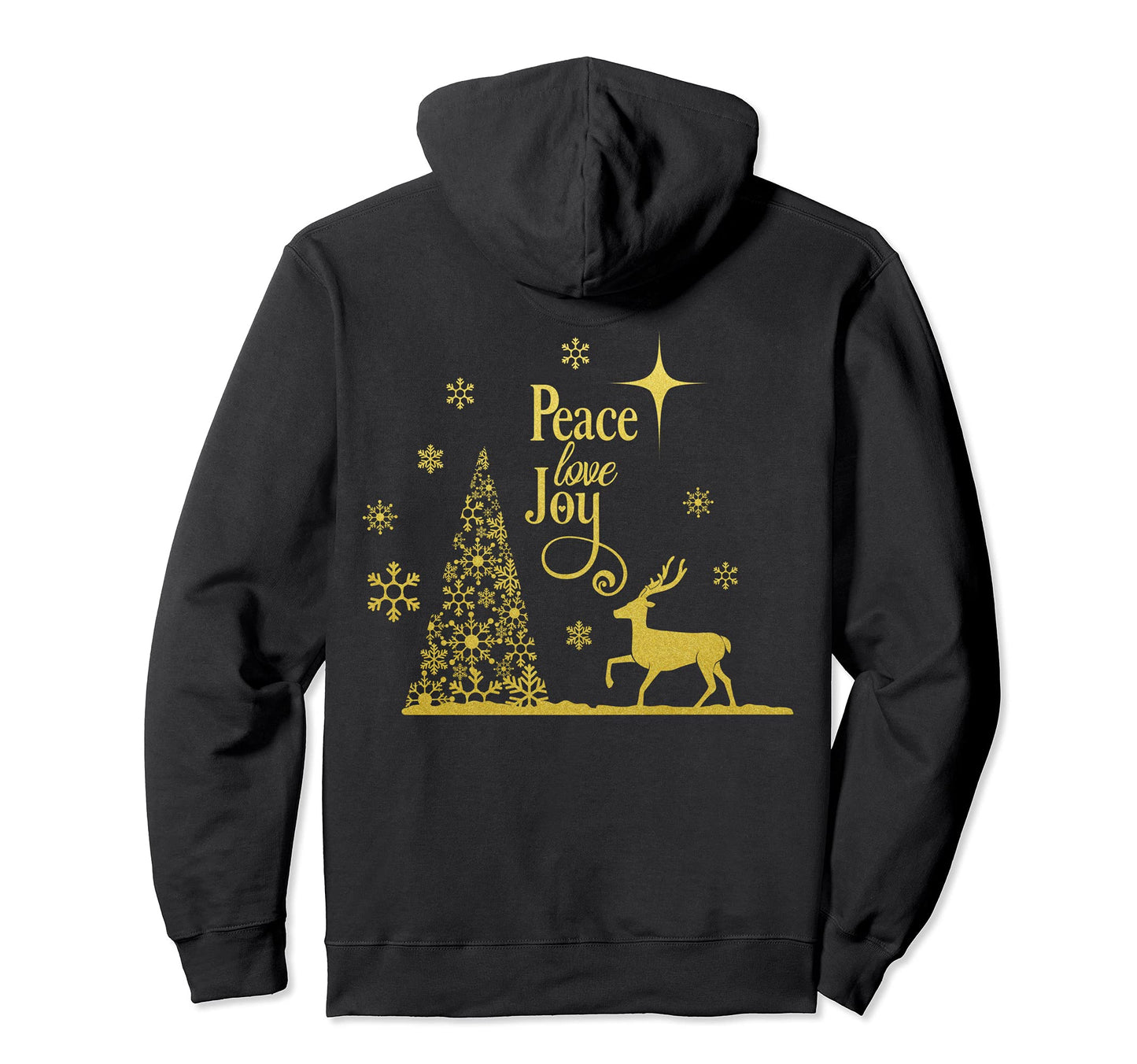 Peace Love Joy Hoodie - Custom Art Print for Adults - T-Shirt, Sweatshirt, Hoodie