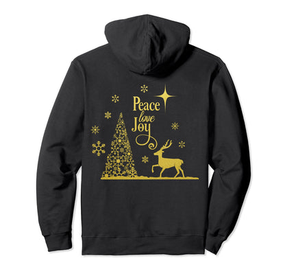 Peace Love Joy Hoodie - Custom Art Print for Adults - T-Shirt, Sweatshirt, Hoodie