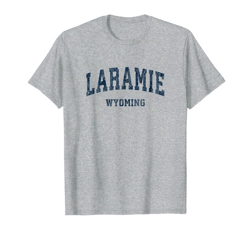 Laramie Wyoming Wy Varsity Sports Navy T-Shirt - Novelty Apparel Unisex - T-Shirt, Sweatshirt, Hoodie