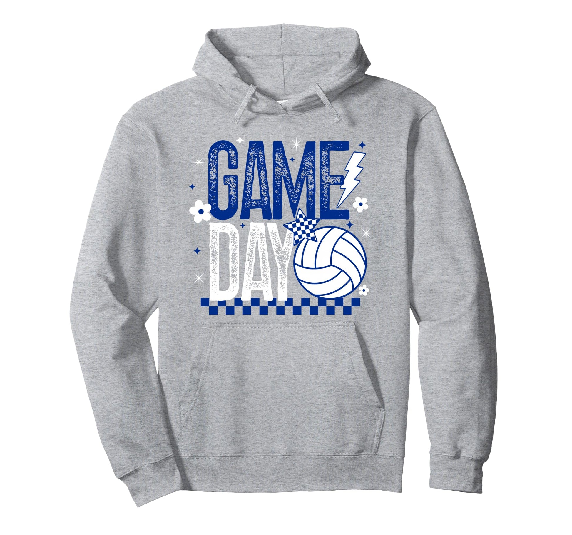 Volleyball Game Day Volleyball Mom Blue Hoodie - Novelty Apparel Unisex - T-Shirt, Sweatshirt, Hoodie