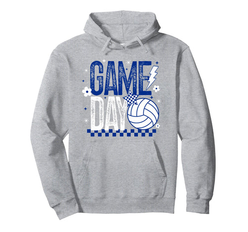 Volleyball Game Day Volleyball Mom Blue Hoodie - Novelty Apparel Unisex - T-Shirt, Sweatshirt, Hoodie
