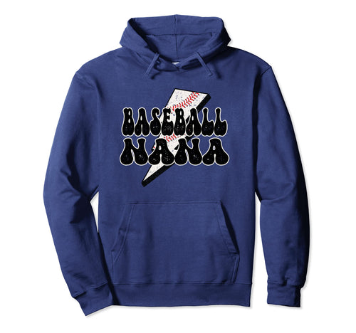 Baseball Nana Trendy Lightning Bolt Hoodie - Aesthetic Graphic for Adults - T-Shirt, Sweatshirt, Hoodie