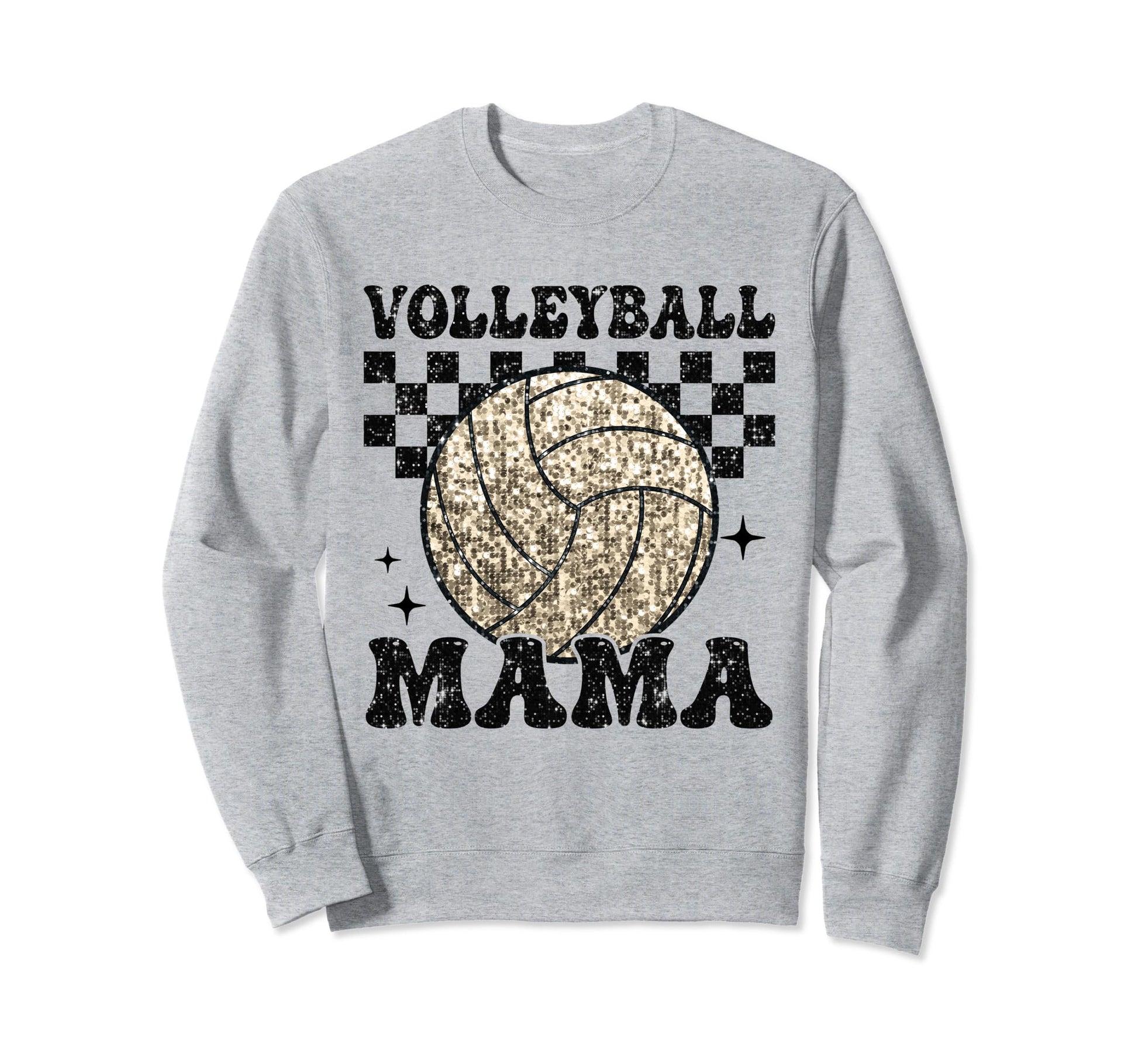 Volleyball Mama Checkered Funny Sweatshirt - Aesthetic Graphic Unisex - T-Shirt, Sweatshirt, Hoodie