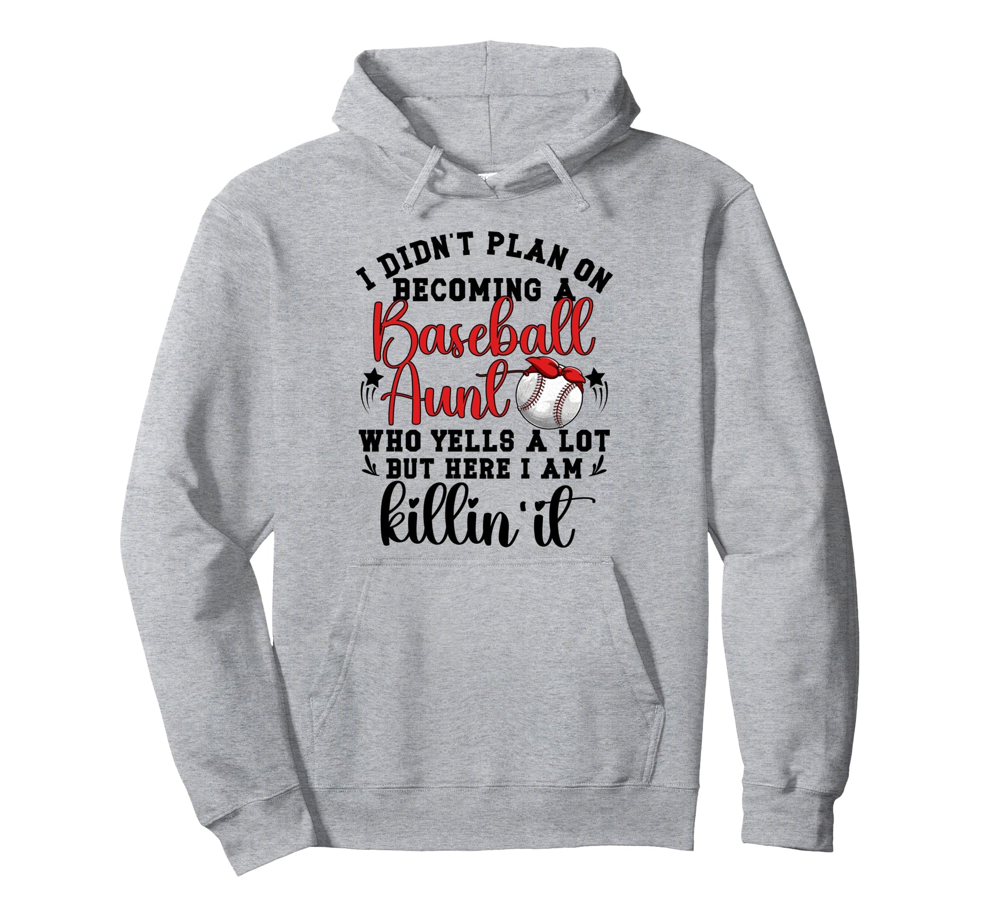 Becoming Baseball Aunt Baseball Player Hoodie - Novelty Apparel Men Women - T-Shirt, Sweatshirt, Hoodie