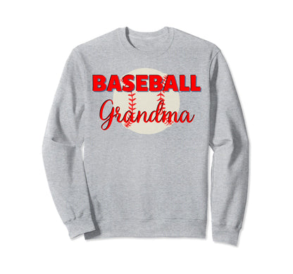 Baseball Grandma Family Sweatshirt - Casual Everyday Wear Men Women - T-Shirt, Sweatshirt, Hoodie
