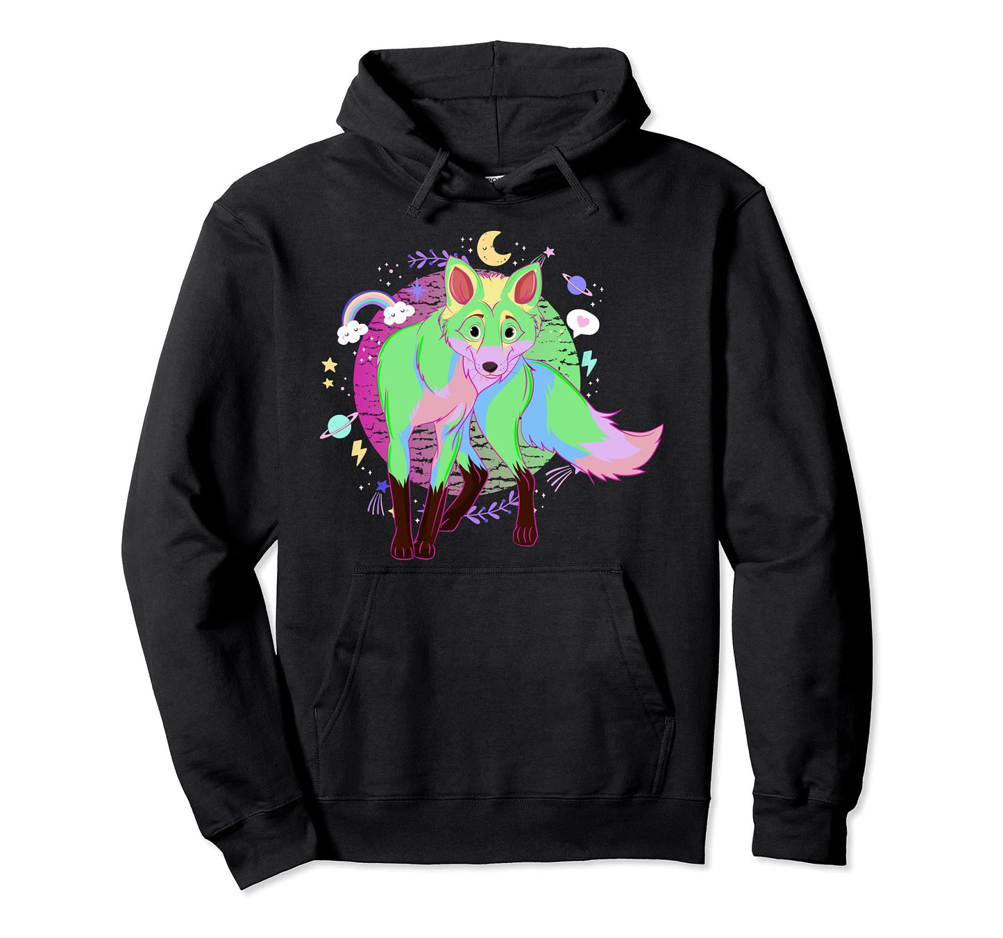 Japanese Aesthetic Animal Vaporwave Hoodie - Fun Novelty Design for Adults - T-Shirt, Sweatshirt, Hoodie