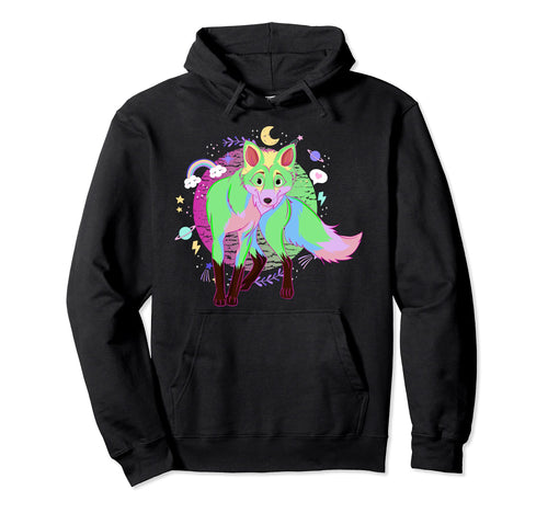 Japanese Aesthetic Animal Vaporwave Hoodie - Fun Novelty Design for Adults - T-Shirt, Sweatshirt, Hoodie