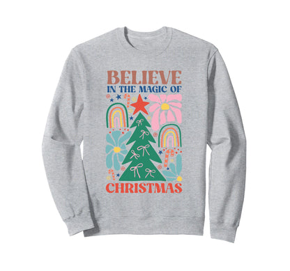 Boho Rainbow Tree Teens Holiday Sweatshirt - Trendy Graphic Men Women - T-Shirt, Sweatshirt, Hoodie
