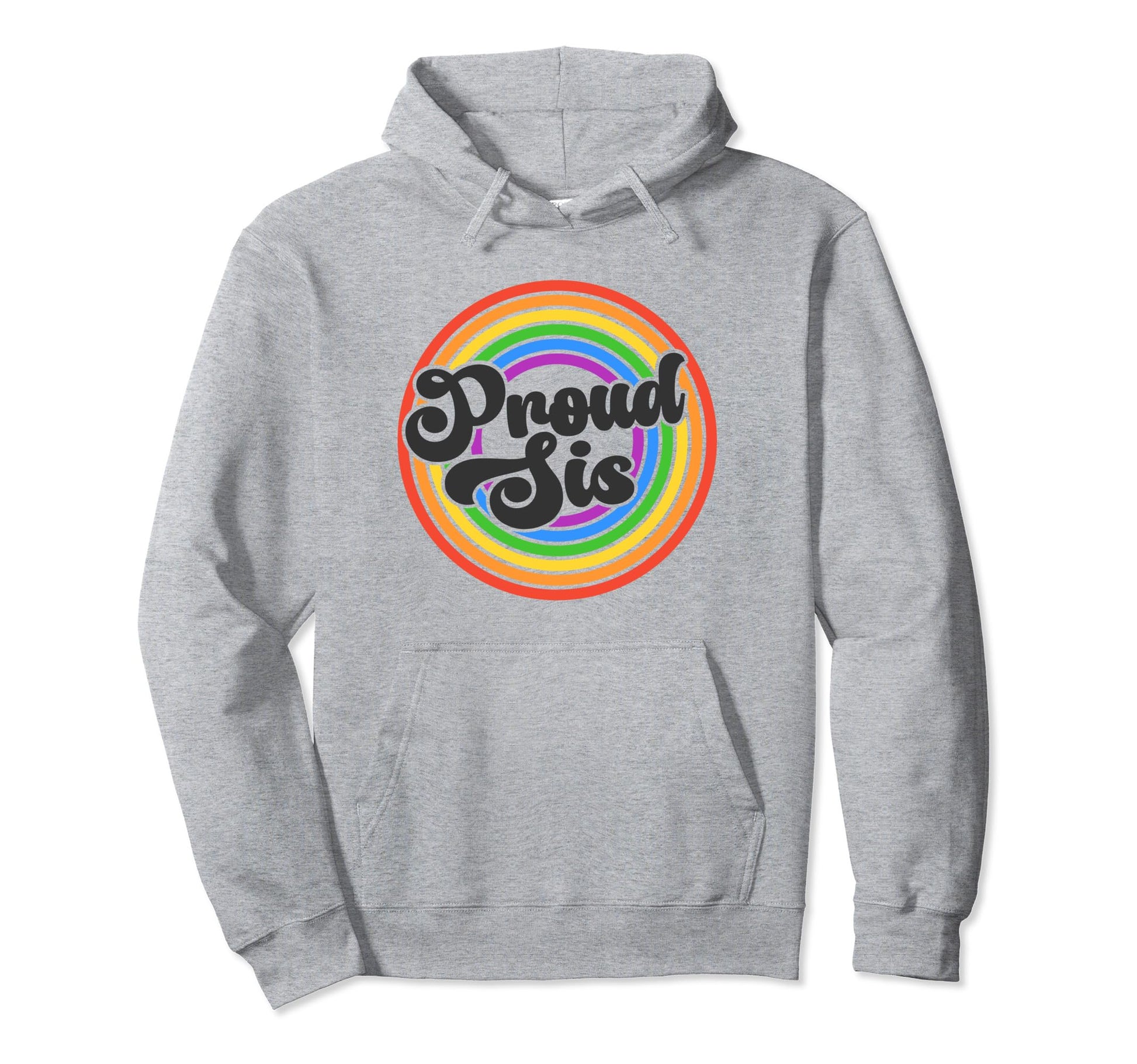 Proud Sister Groovy Lgbtq Gay Pride Hoodie - Custom Art Print for Adults - T-Shirt, Sweatshirt, Hoodie