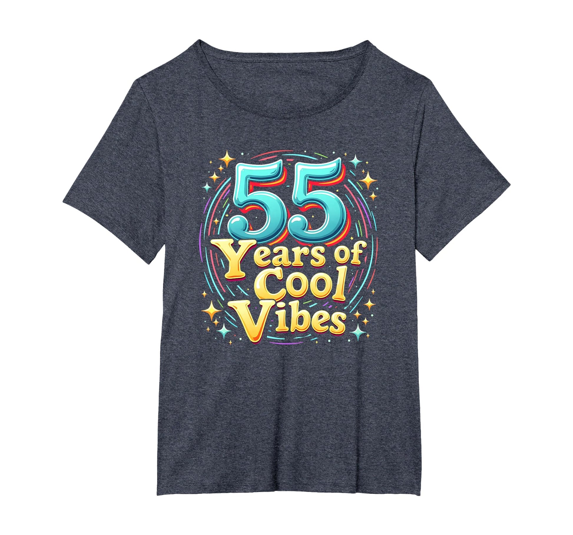 55 Years Vibes Birthday Gift Lovers T-Shirt - Trendy Graphic Men Women - T-Shirt, Sweatshirt, Hoodie