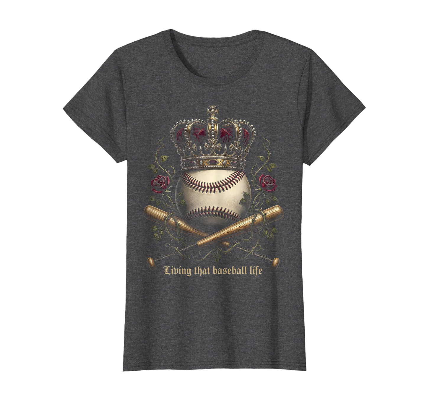Living That Baseball Mama Life T-Shirt - Fun Novelty Design for Adults - T-Shirt, Sweatshirt, Hoodie