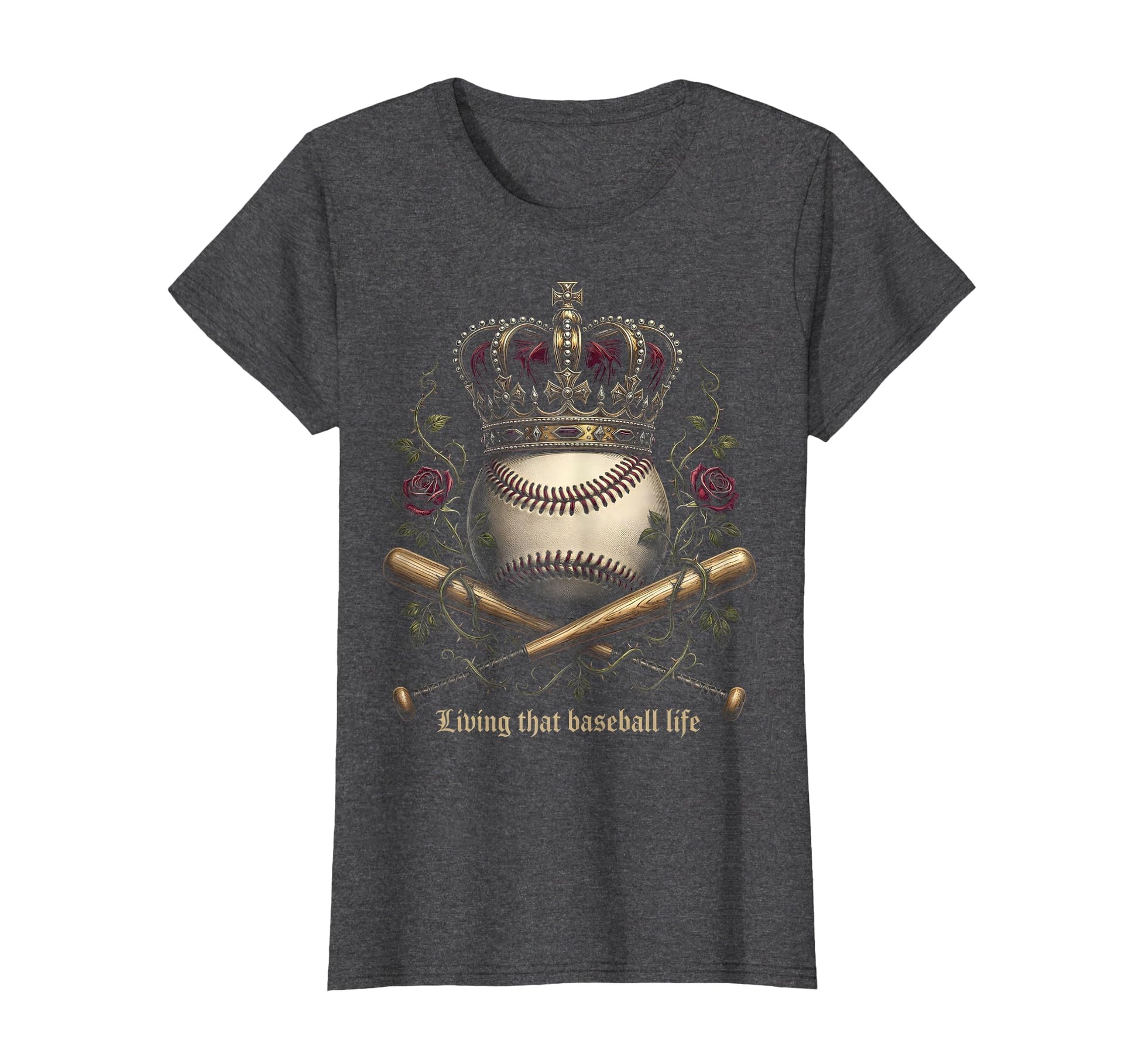 Living That Baseball Mama Life T-Shirt - Fun Novelty Design for Adults - T-Shirt, Sweatshirt, Hoodie