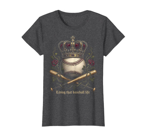 Living That Baseball Mama Life T-Shirt - Fun Novelty Design for Adults - T-Shirt, Sweatshirt, Hoodie