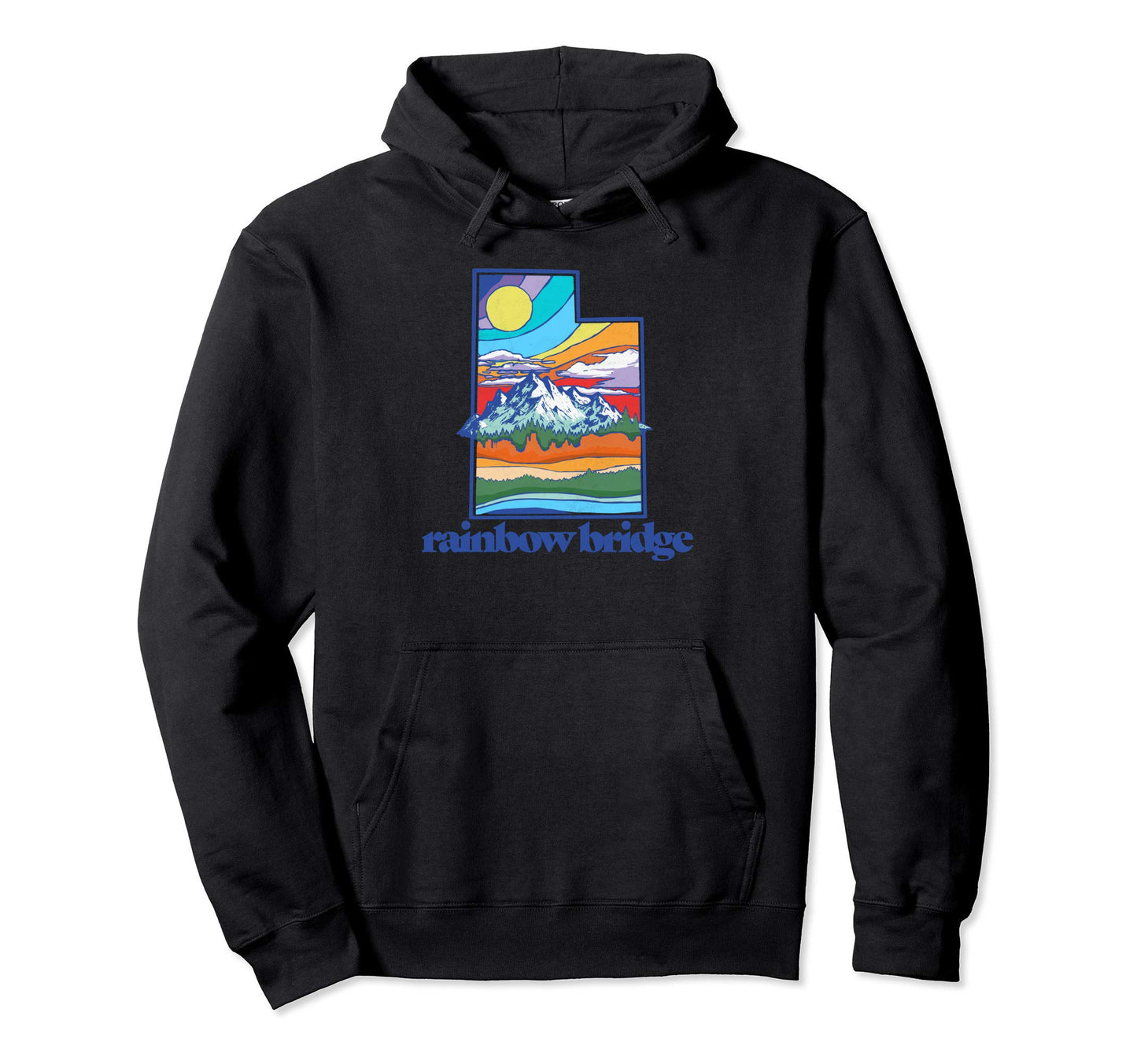 Rainbow Bridge Utah Nature Outdoor Hoodie - Fun Novelty Design for Adults - T-Shirt, Sweatshirt, Hoodie