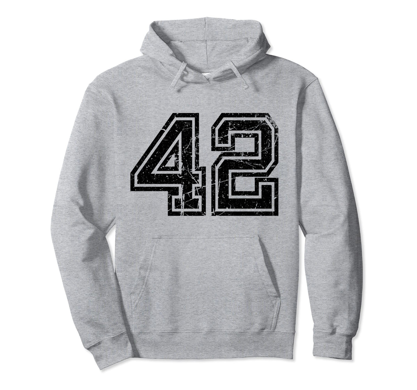 Number 42 Sports Jersey Varsity Lucky Hoodie - Minimalist Print Unisex - T-Shirt, Sweatshirt, Hoodie
