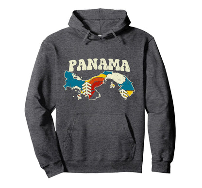Panama Panamanian Country Rainbow 70S Hoodie - Trendy Graphic for Adults - T-Shirt, Sweatshirt, Hoodie