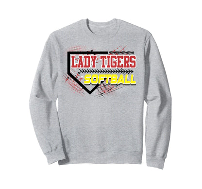 Lady Tigers Softball Mom Game Day Sweatshirt - Unique Graphic Men Women - T-Shirt, Sweatshirt, Hoodie
