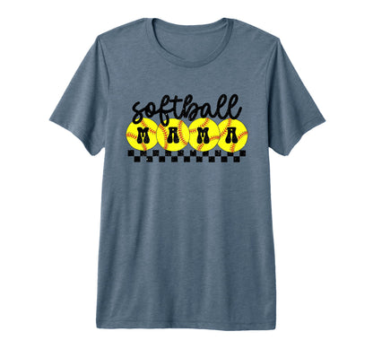 Softball Mama Groovy Softball Mom T-Shirt - Casual Everyday Wear Unisex - T-Shirt, Sweatshirt, Hoodie