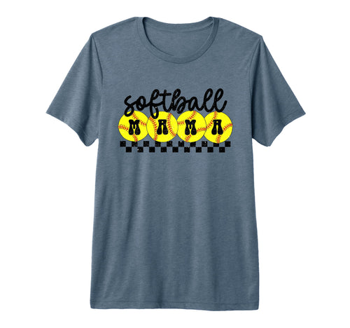 Softball Mama Groovy Softball Mom T-Shirt - Casual Everyday Wear Unisex - T-Shirt, Sweatshirt, Hoodie