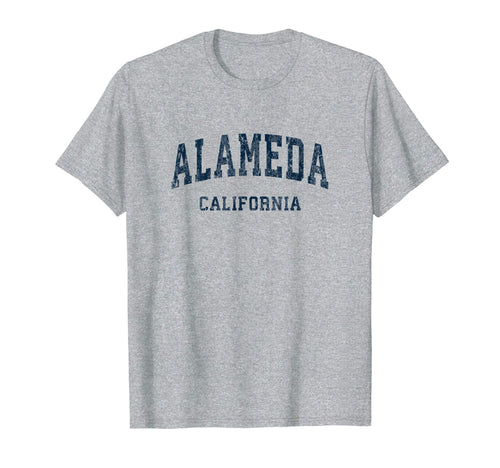 Alameda California Ca Varsity Sports Navy T-Shirt - Trendy Graphic Unisex - T-Shirt, Sweatshirt, Hoodie