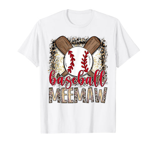 Baseball Meemaw Leopard Proud Ball T-Shirt - Streetwear Style for Adults - T-Shirt, Sweatshirt, Hoodie
