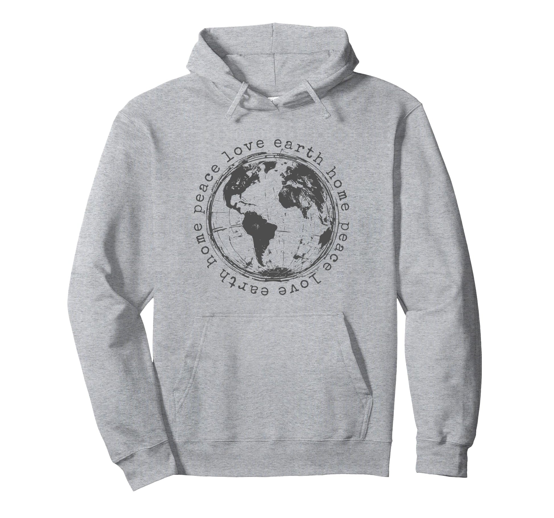 Earth Day Minimalist Peace Love Earth Home Hoodie - Minimalist Print Unisex - T-Shirt, Sweatshirt, Hoodie