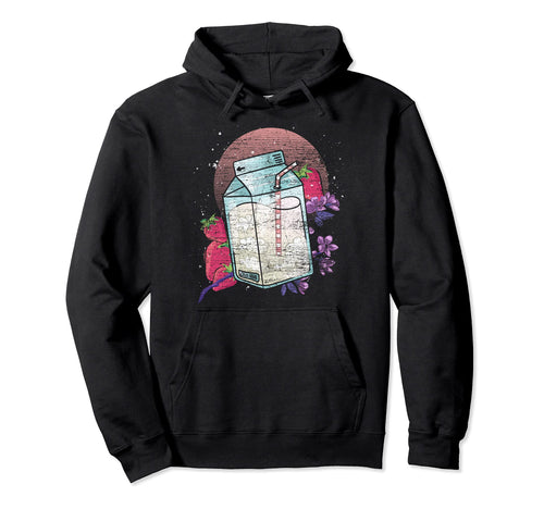 Anime Strawberry Milk Shake Carton Hoodie - Casual Everyday Wear Unisex - T-Shirt, Sweatshirt, Hoodie