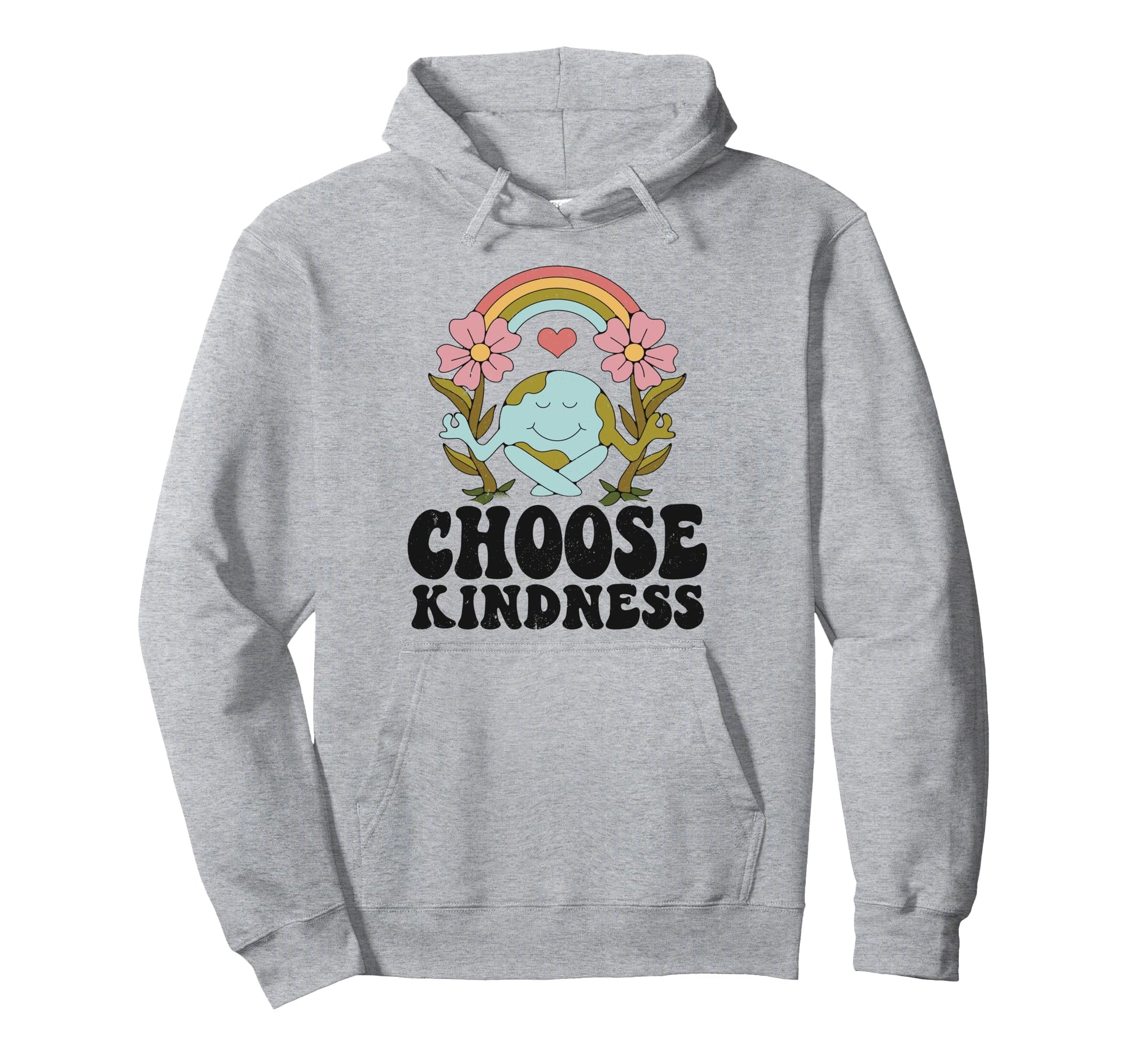 Positive Rainbow Peace Hippie Choose Hoodie - Unique Graphic Men Women - T-Shirt, Sweatshirt, Hoodie