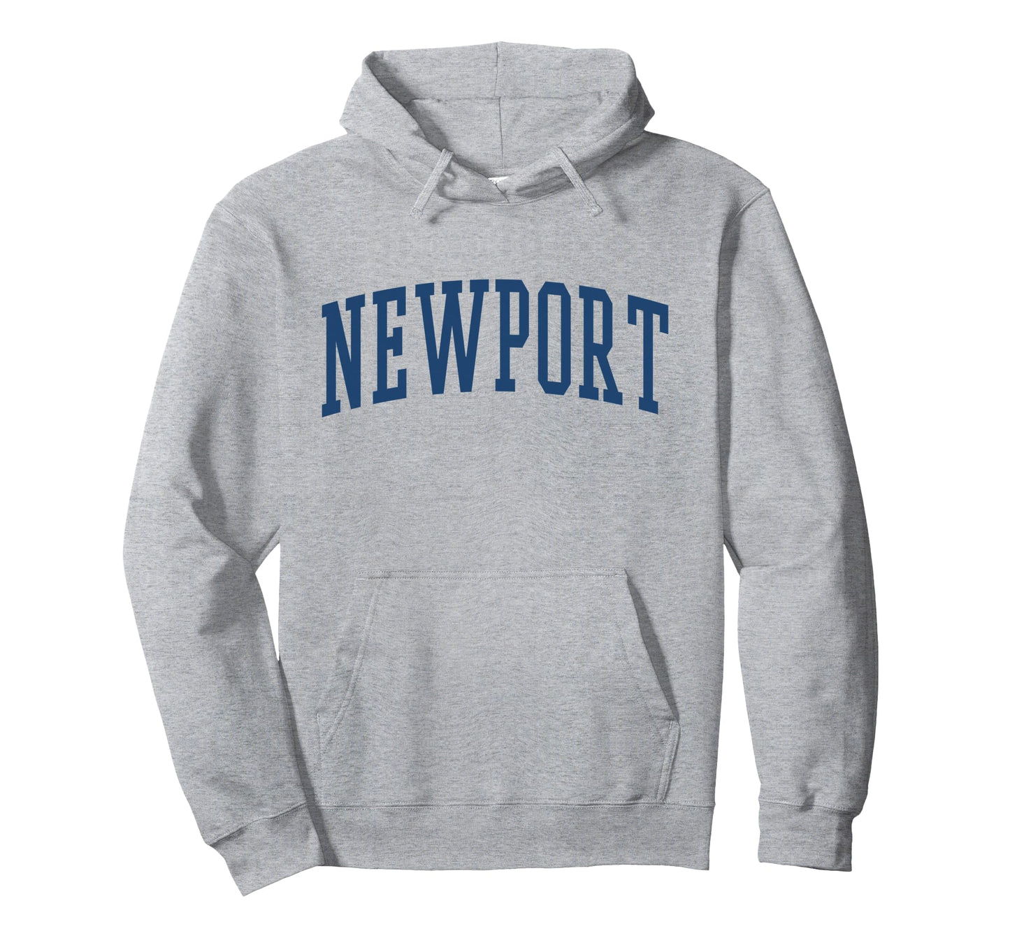 Newport Rhode Island Grey Hoodie - Minimalist Print for Adults - T-Shirt, Sweatshirt, Hoodie