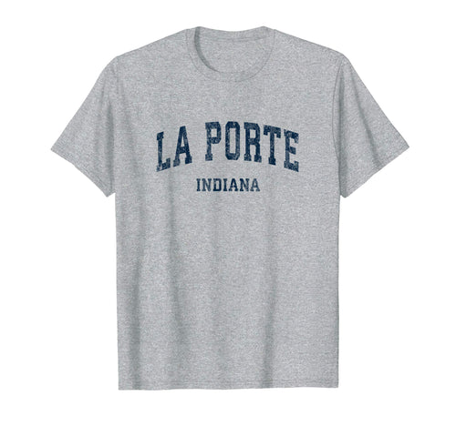 La Porte Indiana Varsity Sports T-Shirt - Fun Novelty Design for Adults - T-Shirt, Sweatshirt, Hoodie