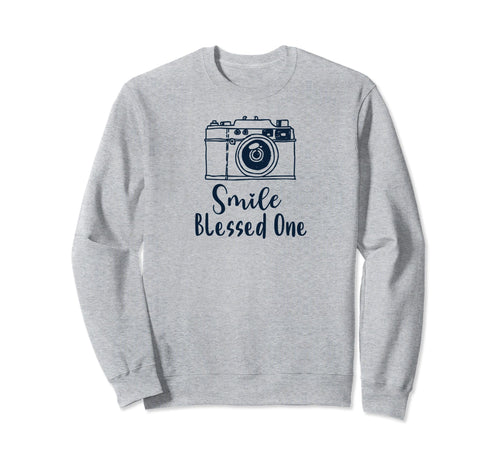 Dark Camera Smile Blessed One Sweatshirt - Graphic Print for Adults - T-Shirt, Sweatshirt, Hoodie
