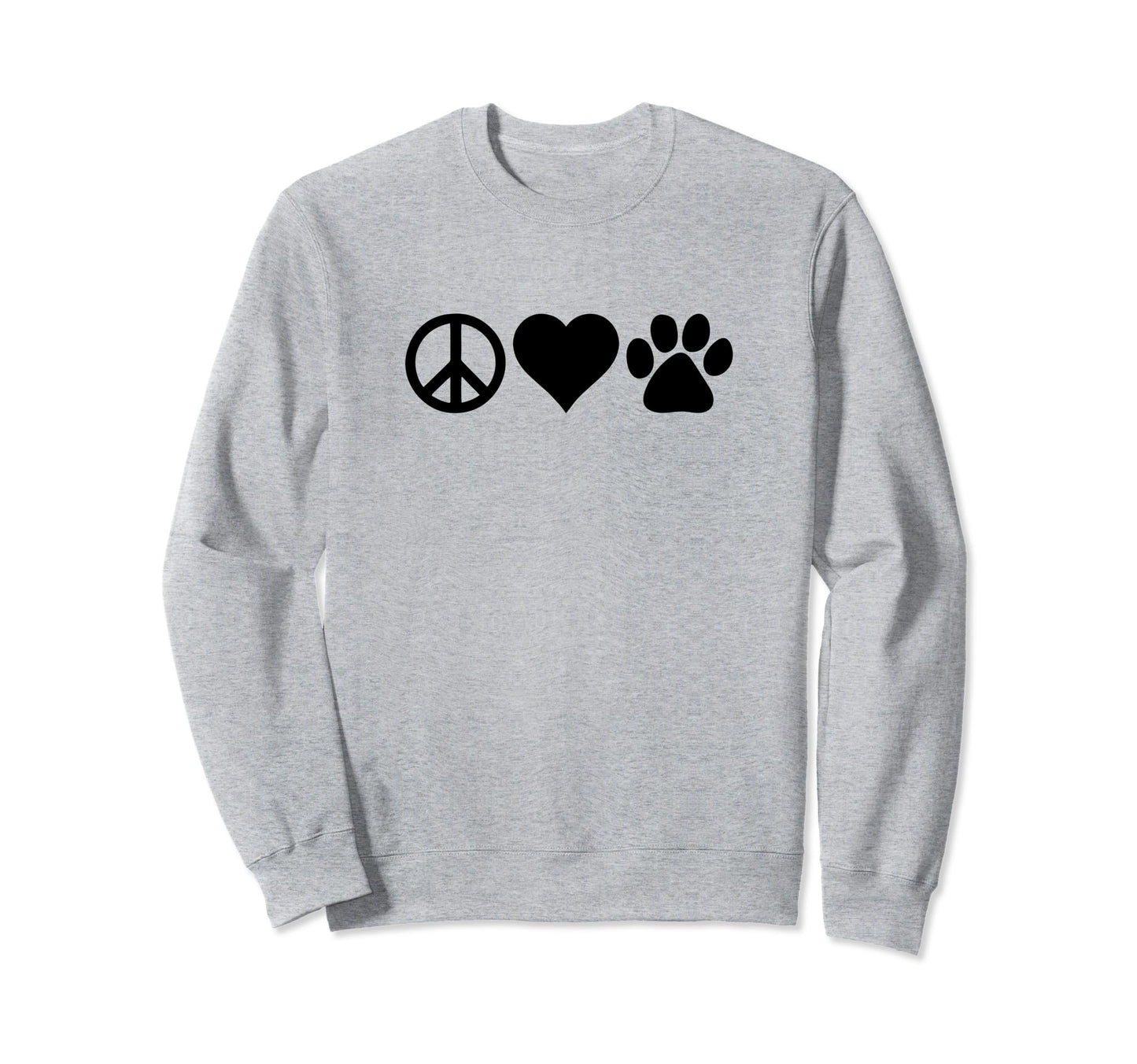 Dog Mom Dad Peace Love Dog Owners Sweatshirt - Graphic Print Men Women - T-Shirt, Sweatshirt, Hoodie