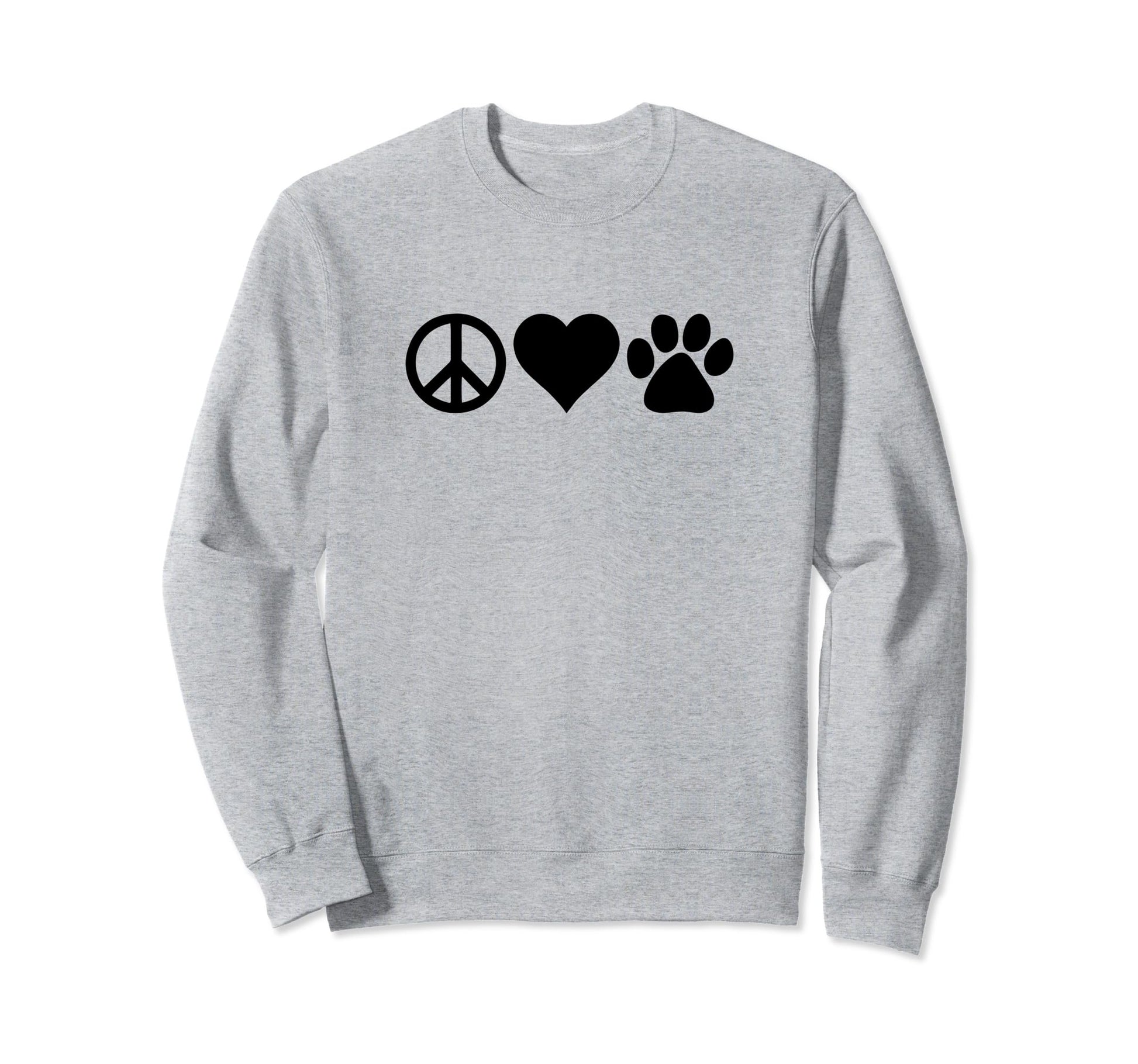 Dog Mom Dad Peace Love Dog Owners Sweatshirt - Graphic Print Men Women - T-Shirt, Sweatshirt, Hoodie