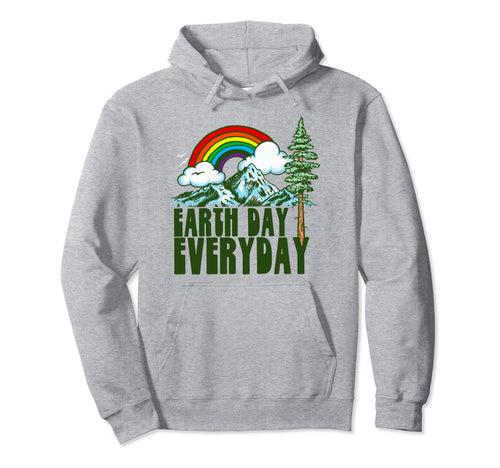 Earth Day Every Day Rainbow Nature Hoodie - Fun Novelty Design for Adults - T-Shirt, Sweatshirt, Hoodie