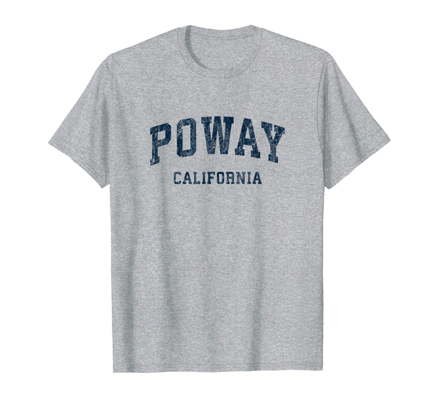 Poway California Ca Varsity Sports Navy T-Shirt - Aesthetic Graphic Unisex - T-Shirt, Sweatshirt, Hoodie