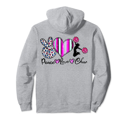 Peace Love Cheer Hoodie - Novelty Apparel Unisex - T-Shirt, Sweatshirt, Hoodie