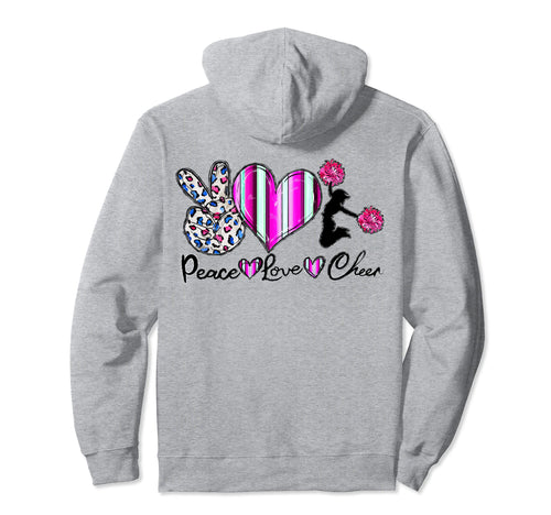 Peace Love Cheer Hoodie - Novelty Apparel Unisex - T-Shirt, Sweatshirt, Hoodie