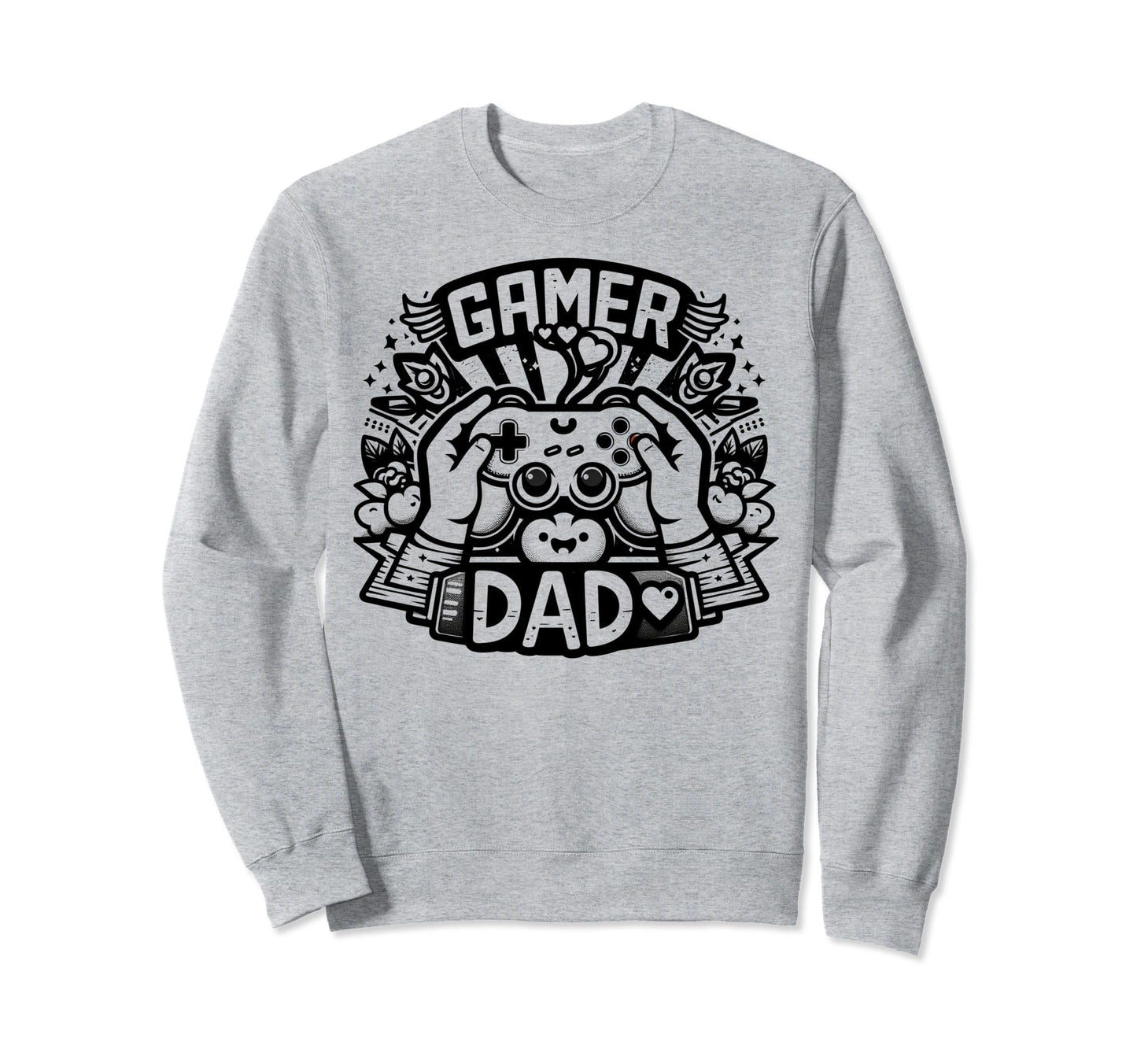Gamer Dad Game Controller Gaming Sweatshirt - Minimalist Print for Adults - T-Shirt, Sweatshirt, Hoodie