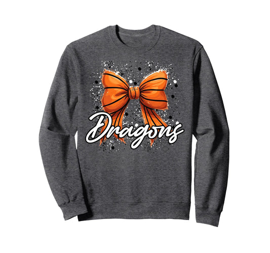 Dragons Basketball Mom Coquette Sweatshirt - Minimalist Print for Adults - T-Shirt, Sweatshirt, Hoodie