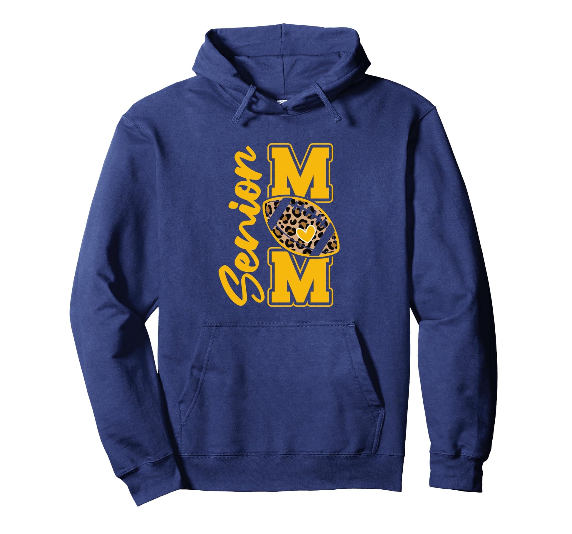 Leopard Navy Blue And Yellow High School Hoodie - Trendy Graphic Men Women - T-Shirt, Sweatshirt, Hoodie