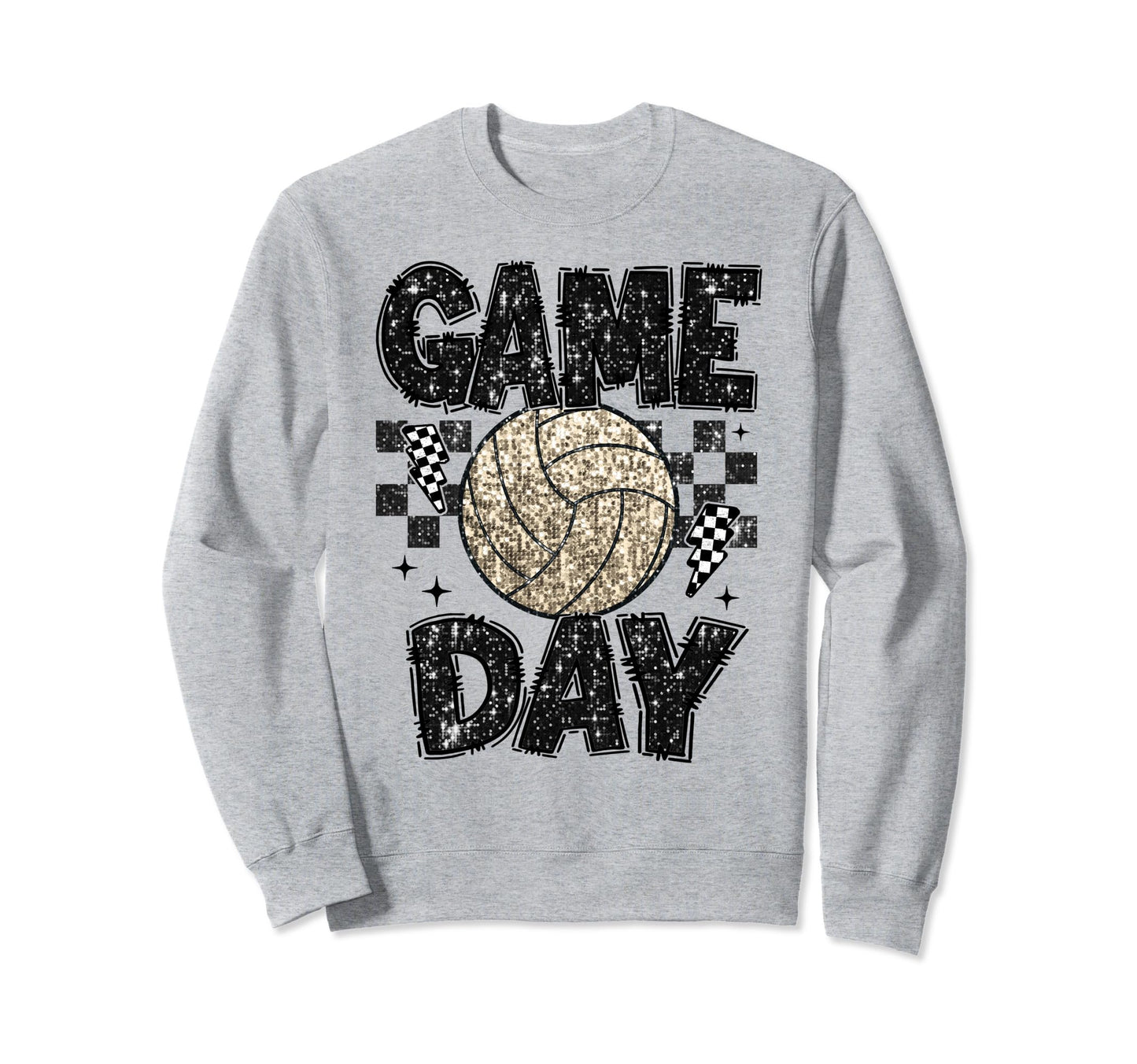 Game Day Volleyball Mama Mom Sweatshirt - Fun Novelty Design Men Women - T-Shirt, Sweatshirt, Hoodie