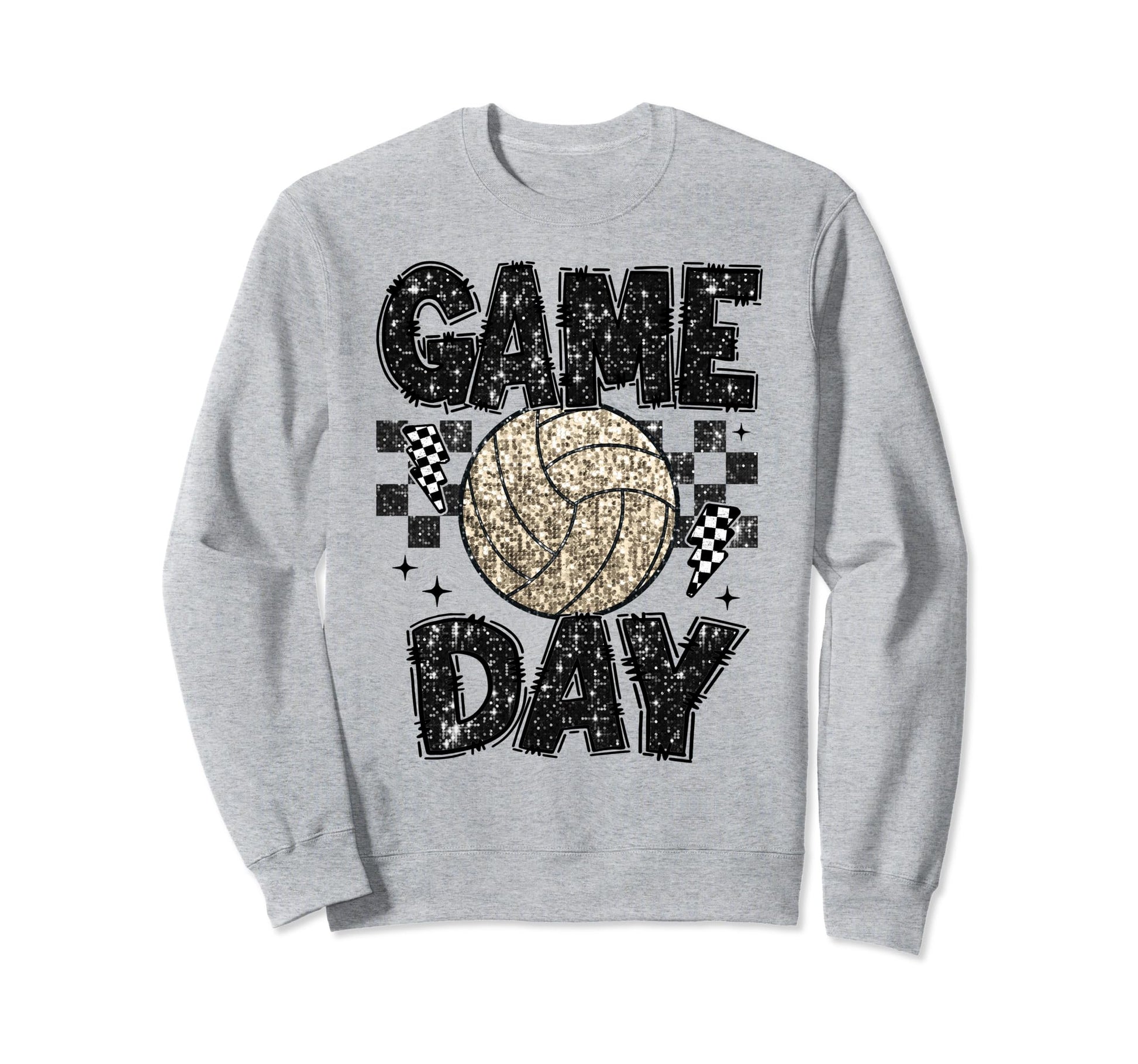 Game Day Volleyball Mama Mom Sweatshirt - Fun Novelty Design Men Women - T-Shirt, Sweatshirt, Hoodie
